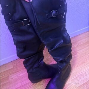 Dream Pairs Black Over the Knee Boots